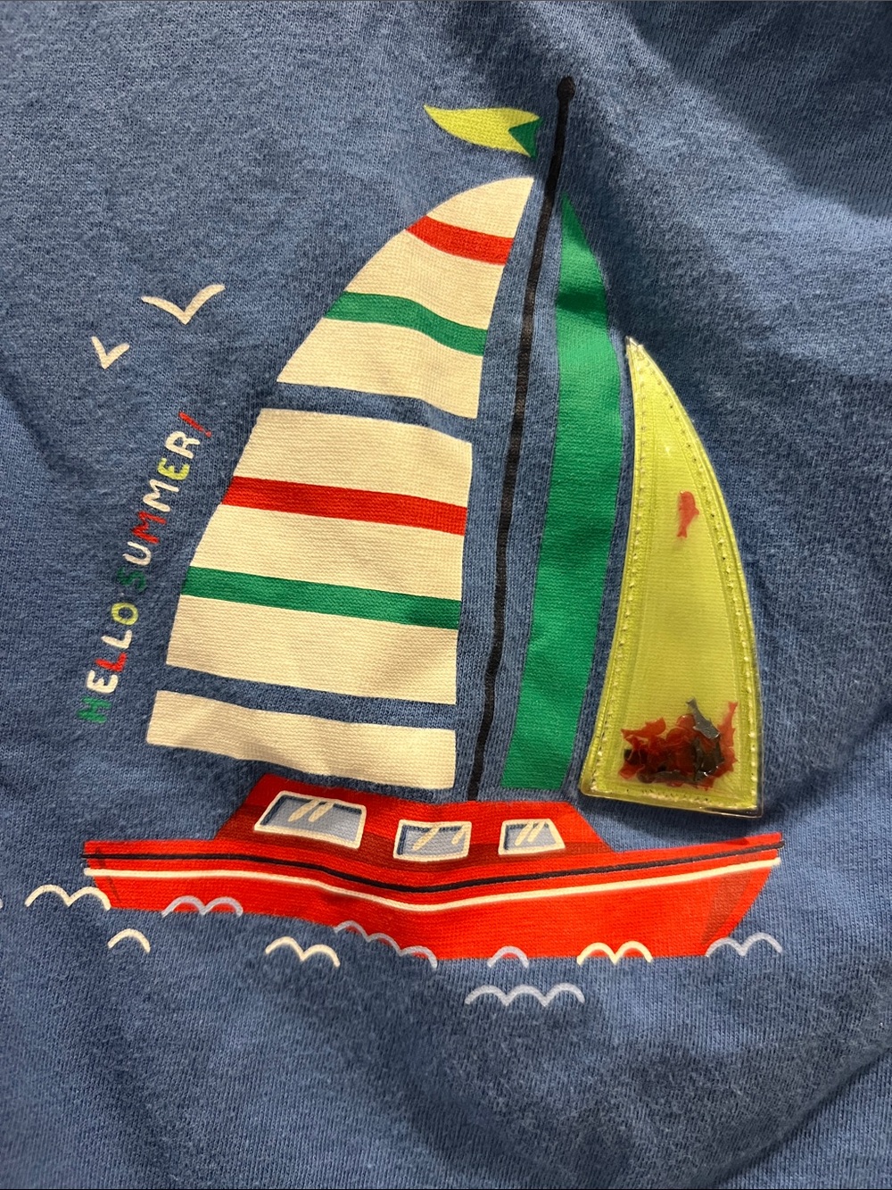 Blue Kids Sailboat Graphic Tee - Unbranded - Picture 5 of 5